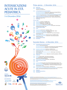 intossicazioni acute in età pediatrica