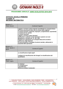 scuola primaria classe: iv materia: matematica