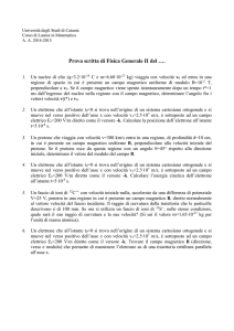 Prova scritta di Fisica Generale II del