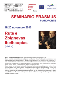 SEMINARIO ERASMUS Ruta e Zbignevas Ibelhauptas