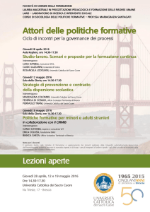 Attori delle politiche formative - Centri di Ricerca