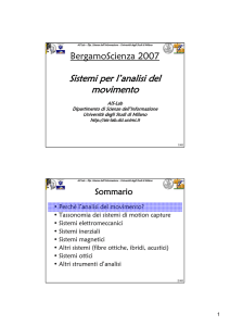 Sistemi per l`analisi del movimento