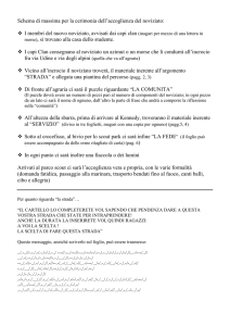 Schema per la cerimonia dell`accoglienza del noviziato