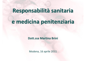 Responsabilità sanitaria e medicina penitenziaria