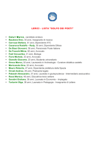 LISTA GOLFO DEI POETI LERICI