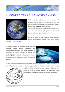 il pianeta terra, la nostra casa