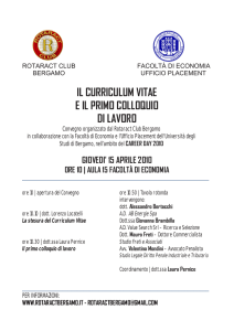 il curriculum vitae e il primo colloquio di lavoro