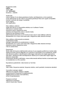 Programma svolto FISICA classe: 2BT A.S.: 2015