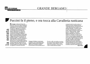 Puccini fa il pieno, e ora tocca alla Cavalleria rusticana