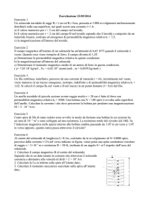 Esercitazione 22/05/2014 Esercizio 1 Un solenoide toroidale di