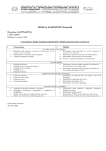 Griglia Requisiti essenziali Matematica