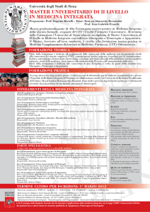 master universitario di ii livello in medicina integrata