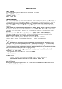 Curriculum Vitae Mario Zannoni Esperienze Rilevanti Competenze
