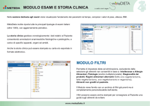 Moduli Filtri e Esami/Storia Clinica