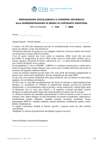 Consenso Mezzo di Contrasto e Preparazione Antiallergica