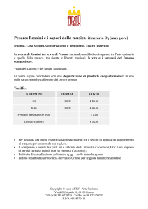 Pesaro: Rossini e i sapori della musica
