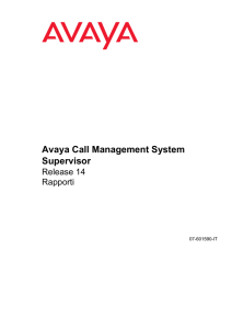 Rapporto - Avaya Support