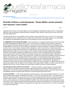 Senza affetto e senza emozioni, così nascono i nuovi mostri