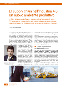 La supply chain nell`Industria 4.0 Un nuovo ambiente