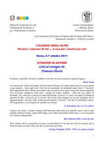 Citazioni d`autore lette al Convegno