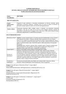 tabella dei saperi essenziali