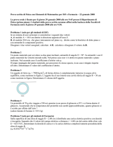 Prova scritta di Fisica con Elementi di Matematica per ISF e