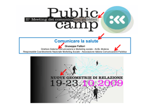 Comunicare la salute - Marketing sociale e Comunicazione per la