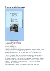Il nome della rosa - Liceo Classico e Linguistico Statale Giuseppe