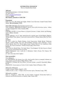 LETTERATURA INGLESE III Prof.ssa Antonella Riem Natale