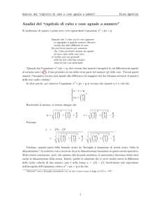 Analisi del “capitolo di cubo e cose uguale a numero”
