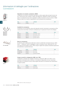 Informazioni di dettaglio per l`ordinazione Connessioni