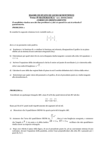 ESAME DI STATO DI LICEO SCIENTIFICO Tema di MATEMATICA