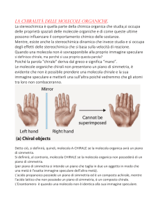 La Chiralità delle molecole organiche - Progetto e