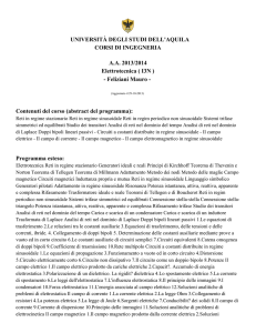 Feliziani Mauro - ing.univaq.it - Università degli Studi dell`Aquila