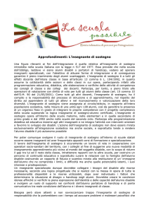 Approfondimenti: L`insegnante di sostegno
