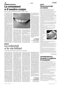 Le emozioni e il nostro corpo La colecisti e le vie