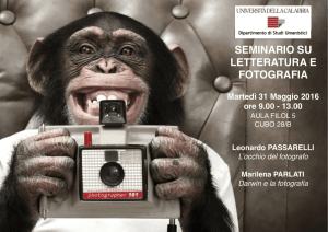 letteratura e fotografia - Corso di Studi in Lingue