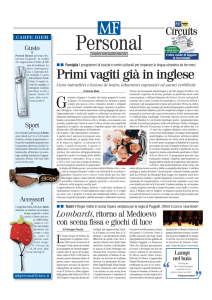 Primi vagiti già in inglese