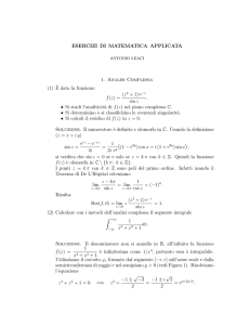 Esercizi di Matematica Applicata