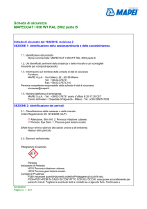 Scheda di sicurezza MAPECOAT I 650 WT RAL 2002 parte B