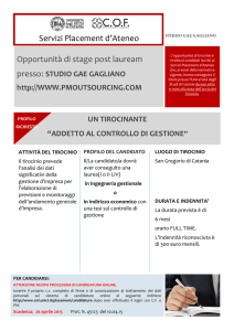 Opportunità di stage post laure Servizi Placement d`Aten unità di