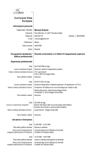 Curriculum Vitae Europass - Comune di Castelnovo ne` Monti