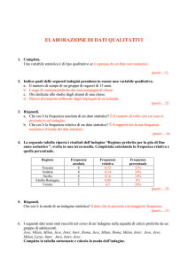 elaborazione di dati qualitativi