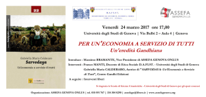 Invito UNIGE - Assefa Genova Onlus