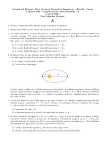 Universit`a di Bologna - Corsi di Laurea Triennale in Ingegneria, II