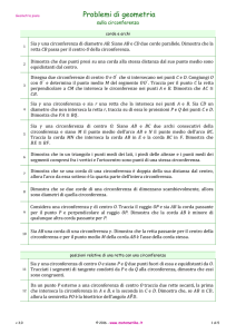 Problemi sulla circonferenza