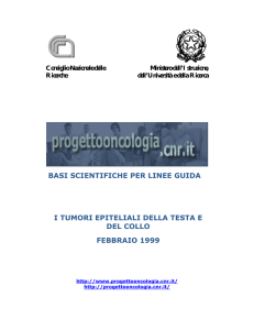 basi scientifiche per linee guida i tumori epiteliali della testa e del