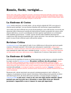 Ronzio, fischi, vertigini.