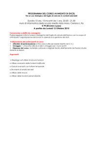 Programma corso excel - Comune di Ceriano Laghetto