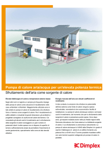 Pompa di calore aria/acqua per un`elevata potenza termica